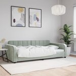 vidaXL Lit de repos gris clair 100x200 cm velours