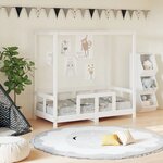 vidaXL Cadre de lit pour enfant blanc 70x140 cm bois de pin massif