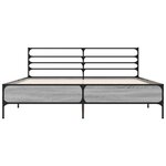 vidaXL Cadre de lit sonoma gris 160x200 cm bois d'ingénierie et métal