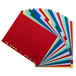 Intercalaires Imprimés Alphabétique Pp Couleurs 12/100e - 20 Positions - A4+ - Assorties Vives - X 20 - Exacompta