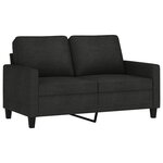 vidaXL Ensemble de canapés 2 Pièces avec coussins Noir Tissu