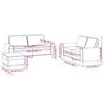 vidaXL Ensemble de canapés 3 Pièces rouge bordeaux tissu