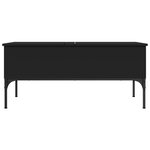 vidaXL Table basse noir 100x50x45 cm bois d'ingénierie et métal