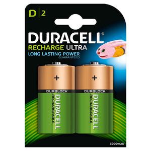 Duracell recharge ultra d 3000 mah (par 2)