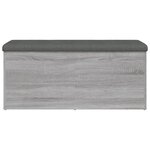 vidaXL Banc de rangement sonoma gris 102x42x45 cm bois d'ingénierie