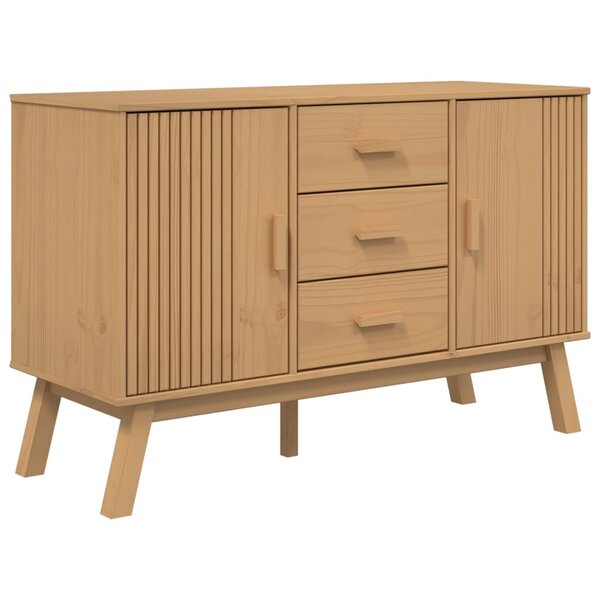 vidaXL Buffet OLDEN marron 114x43x73 5 cm bois massif de pin