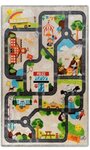 Tapis enfant Circuit de voiture 80 x 150 cm - Beige