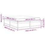 vidaXL Lit avec matelas cire marron 140x200 cm bois massif de pin