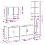 vidaXL Ensemble de meubles de salle de bain 4 Pièces Chêne marron