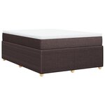 vidaXL Sommier à lattes de lit avec matelas Marron foncé 140x190 cm