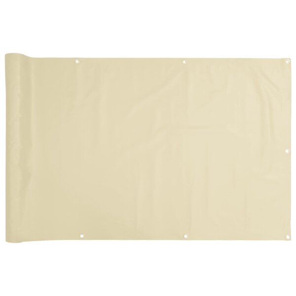 vidaXL Écran d'intimité de balcon crème 300x120 cm PVC