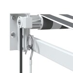 vidaXL Auvent rétractable anthracite et blanc 3 5x2 5m tissu/aluminium