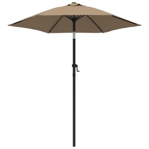 vidaXL Parasol Taupe 200x224 cm Aluminium