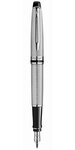 Waterman expert stylo plume  acier inoxydable  plume moyenne  encre bleue  coffret cadeau