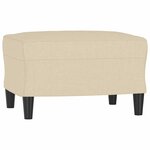 vidaXL Fauteuil avec repose-pied Crème 60 cm Tissu