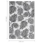 vidaXL Tapis d'extérieur Noir 140x200 cm PP