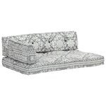 vidaXL Coussin de canapé palette Gris clair Tissu Patchwork