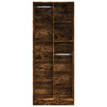vidaXL Garde-robe chêne fumé 80x50x200 cm bois d'ingénierie