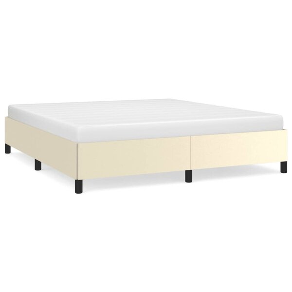vidaXL Cadre de lit Crème 180x200 cm Similicuir