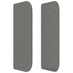 vidaXL Tête de lit avec oreilles Gris foncé 83x16x78/88 cm Tissu