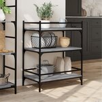 vidaXL Chariot de cuisine sonoma gris 65x40x86 5 cm bois d'ingénierie