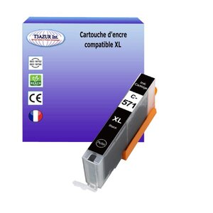 Cartouche compatible avec Canon Pixma TS8050, TS8051, TS8052, TS8053, TS9050, TS9055 remplace Canon CLI571 XL Photo Noire - T3AZUR