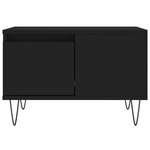 vidaXL Table basse noir 55x55x36 5 cm bois d'ingénierie