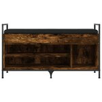 vidaXL Banc à chaussures chêne fumé 105 5x32x57 5 cm bois d'ingénierie