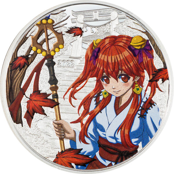 Pièce de monnaie en Argent 5 Dollars g 31.1 (1 oz) Millésime 2022 Manga AUTUMN