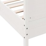 vidaXL Cadre de lit sans matelas blanc 150x200 cm bois de pin massif