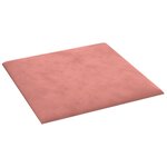 vidaXL Panneaux muraux 12 Pièces Rose 30x30 cm Velours 1 08 m²