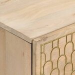 vidaXL Tables de chevet 2 Pièces 40x33x46 cm Bois de manguier solide