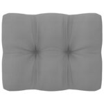 vidaXL Canapé d'angle de jardin avec coussins gris Bois de pin massif