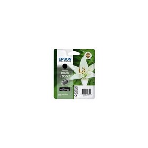 Cartouche jet d'encre originale t0591 lys (13 ml) 640 pages noir epson