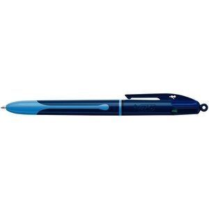 Stylo-bille Rétractable 4 Colours Smooth Drop S Bleu Foncé BIC