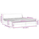 vidaXL Lit avec matelas taupe 200x200 cm tissu