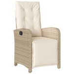 vidaXL Ensemble de salle à manger de jardin 5 pièces avec coussins en poly rotin beige