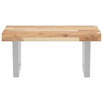 vidaXL Étagère de vasque murale acier et bois massif d'acacia