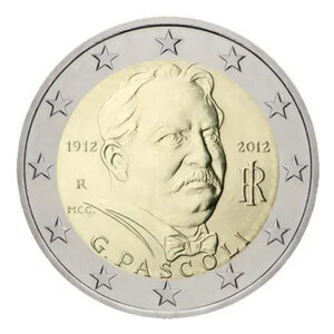 2 euros commémorative Italie 2012 - Giovanni Pascoli.