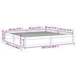 vidaXL Cadre de lit Bois massif 200x200 cm