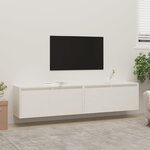 vidaXL Armoires murales 2 Pièces Blanc 80x30x35 cm Bois de pin massif