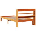 vidaXL Cadre de lit sans matelas cire marron 90x190 cm bois pin massif