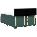 vidaXL Sommier à lattes de lit et matelas Vert foncé 160x200cm Velours