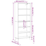 vidaXL Buffet sonoma gris 69 5x32 5x180 cm bois d'ingénierie