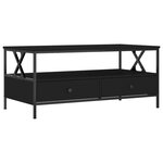 vidaXL Table basse noir 100x51x45 cm bois d'ingénierie