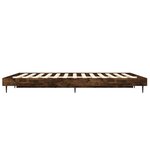 vidaXL Cadre de lit sans matelas chêne fumé 140x190 cm bois ingénierie