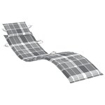 vidaXL Chaise longue de jardin avec coussin Bois d'acacia solide
