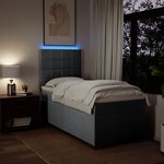 vidaXL Sommier à lattes de lit avec matelas gris clair 80x200 cm tissu