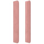 vidaXL Tête de lit avec oreilles Rose 93x16x118/128 cm Velours