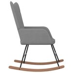 vidaXL Chaise à bascule Gris foncé Tissu